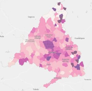 Mapa del Coronavirus Comunidad de Madrid