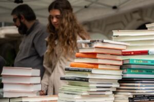 Dia de Sant Jordi en Barcelona libros