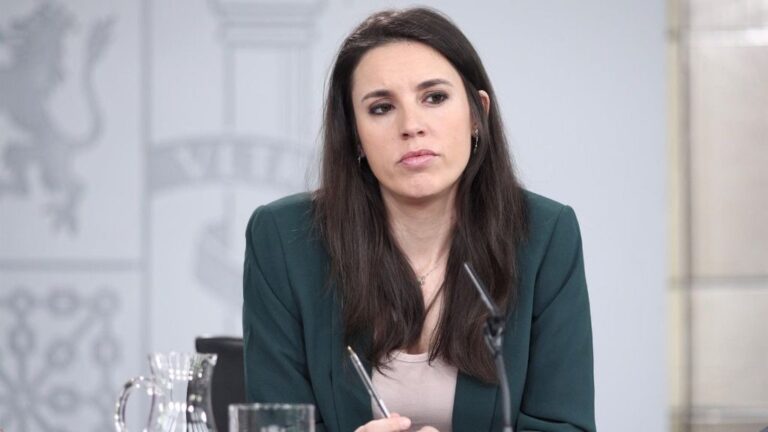 La ministra de Igualdad, Irene Montero