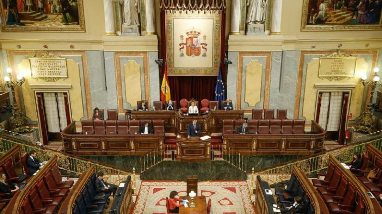 Congreso de los Diputados y Pedro Sánchez