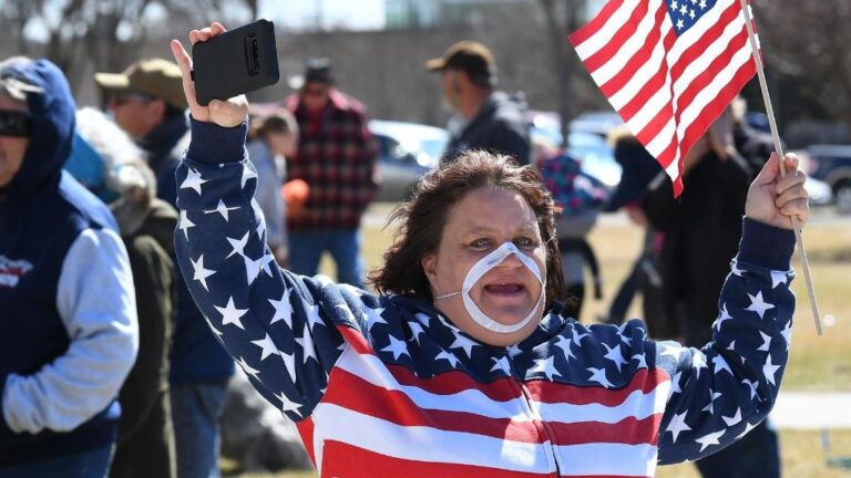 Manifestación contar el confinamiento en Estados Unidos