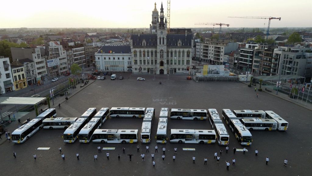 Un mensaje de "esperanza" en una plaza de Bélgica