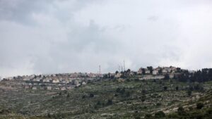 Vista general del asentamiento israelí de Elon Moreh, situado cerca de la ciudad palestina de Nablús, en Cisjordania