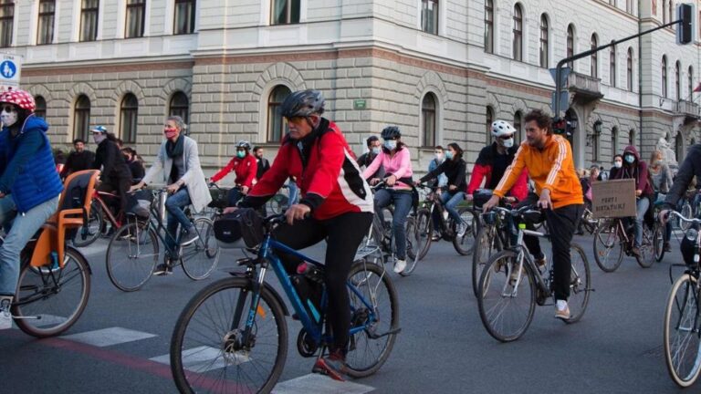 Protesta antigubernamental durante la pandemia en Eslovenia