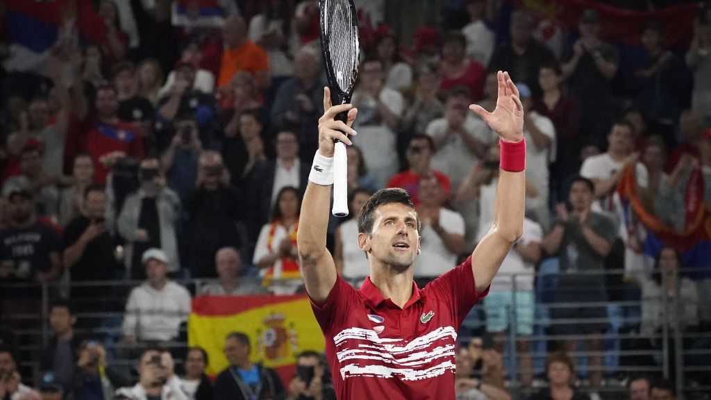 Novak Djokovic celebra una victoria en la final de la ATP Cup