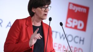 La secretaria general del Partido Socialdemócrata alemán (SPD), Saskia Esken