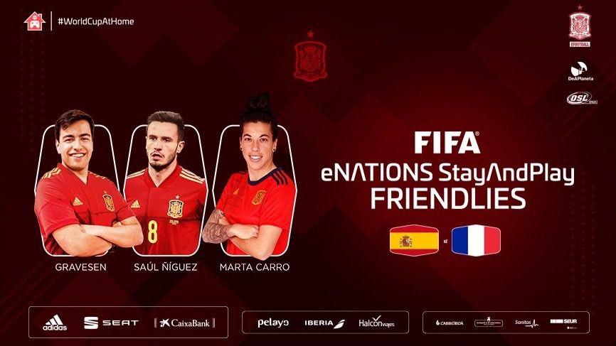 Cartel anunciado de la selección de 'efootball' que se medirá en un amistoso a Francia