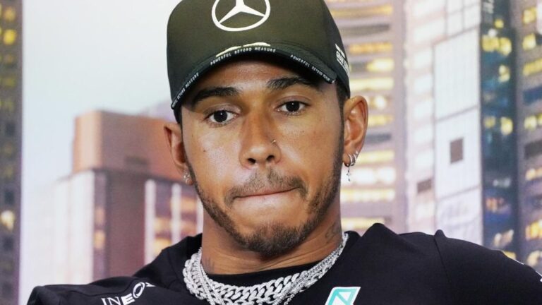 Lewis Hamilton en rueda de prensa