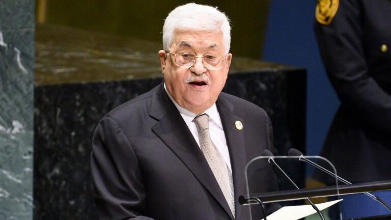 El presidente de la Autoridad Palestina, Mahmud Abbas