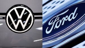 Logos de Volkswagen y de Ford.