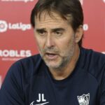 El entrenador del Sevilla FC, Julen Lopetegui, en rueda de prensa