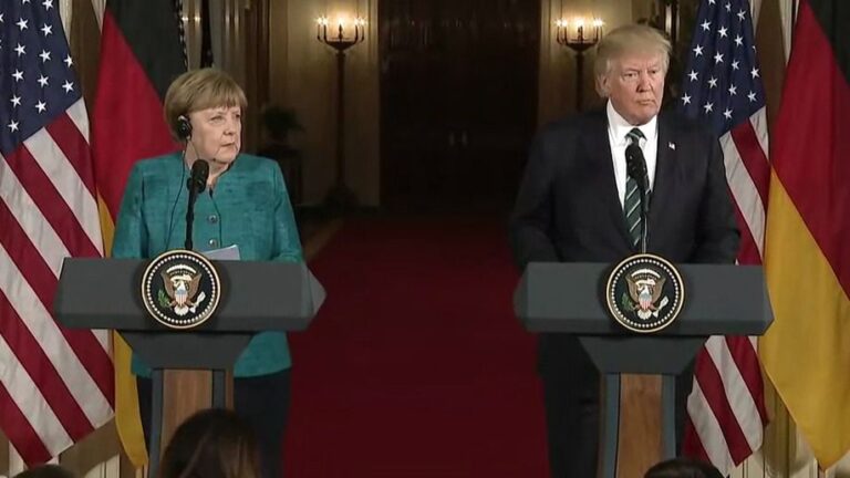 Angela Merkel y Donald Trump