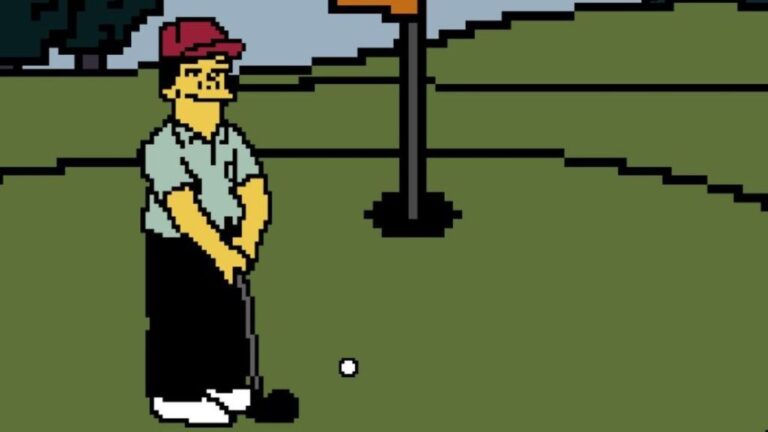 'Lee Carvallo's Putting Challenge' , El Mítico Videojuego De Golf De Los Simpson creado por el desarrollador Aaron Demeter