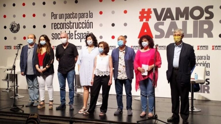 Presentación de manifiesto 'Por un pacto para la reconstrucción social de España'