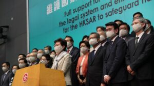 La jefa del Ejecutivo de Hong Kong, Carrie Lam