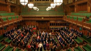 Los nuevos diputados británicos, fotografiados en la Cámara de los Comunes, en Londres, el 18 de diciembre de 2019