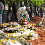 Cementerio para víctimas del coronavirus en Brasil