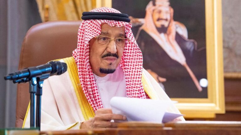El rey Salmán de Arabia Saudí en un discurso a la nación
