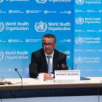 El director general de la Organización Mundial de la Salud, Tedros Adhanom Ghebreyesus, comparece en rueda de prensa para informar sobre la evolución de la pandemia de coronavirus.