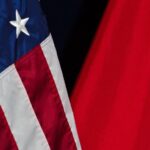 Banderas de China y EEUU