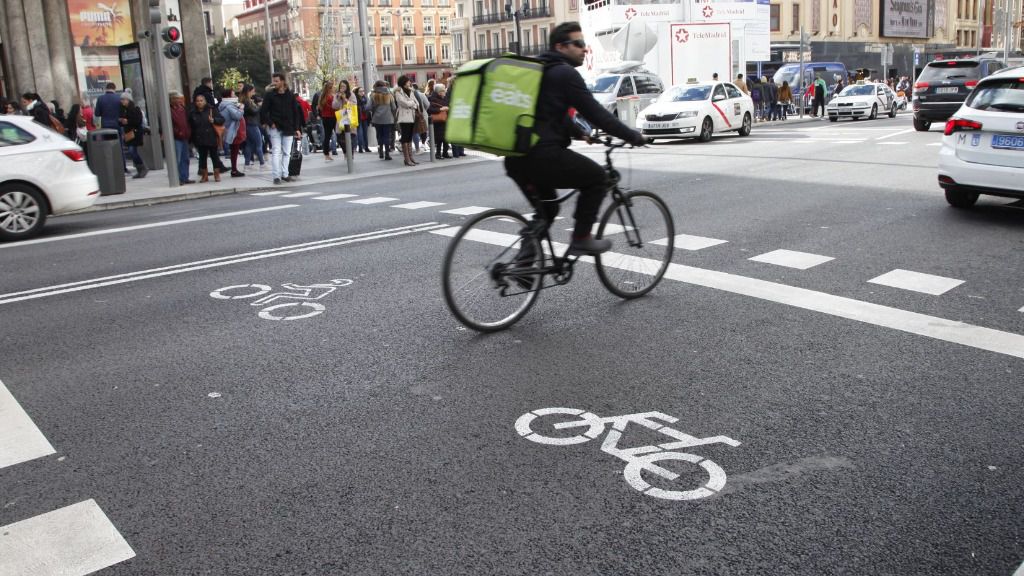 Uber eats rider bicicleta