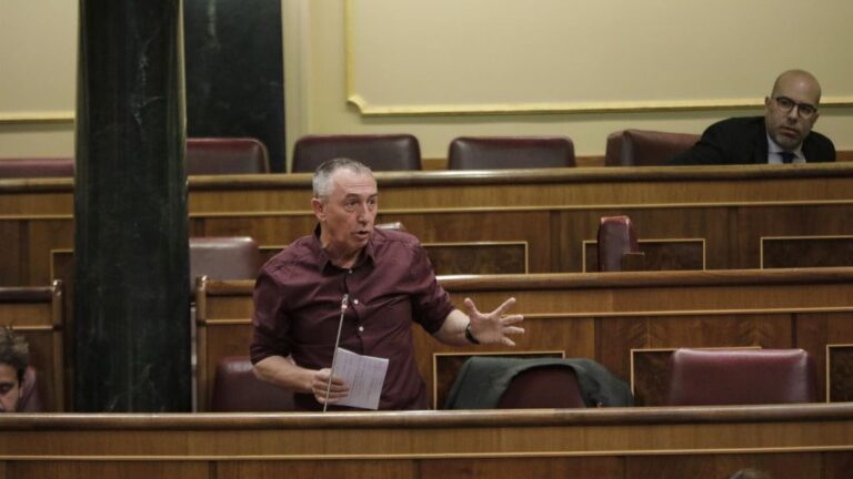 El portavoz de Compromís en el Congreso de los Diputados, Joan Baldov, en un Pleno.