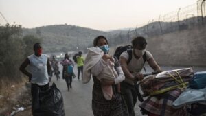 Incendios en el campo de refugiados griego de Moria