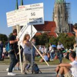 Manifestación negacionista en Múnich, Baviera, Alemania