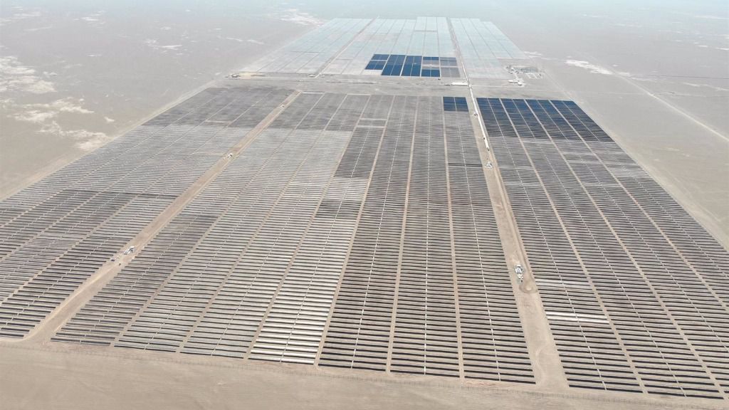 Imagen de la planta solar "Granja" de Solarpack en Chile