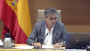 El presidente del Sindicato de Enfermería (Satse), Manuel Cascos, en su comparecencia en el Grupo de Trabajo de Sanidad y Salud Pública de la Comisión para la Reconstrucción Social y Económica del Congreso de los Diputados