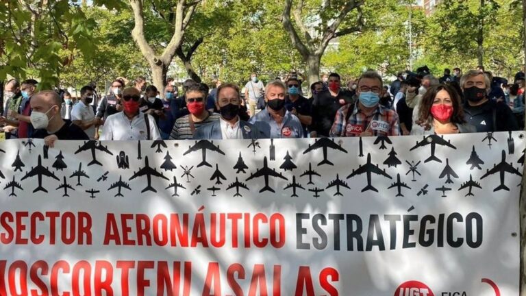 Manifestación sector aeroespacial 22 de septiembre 2020.