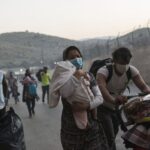 Incendios en el campo de refugiados griego de Moria