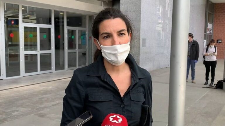 Rocio Monasterio, portavoz de Vox en la Asamblea de Madrid, en el acto de clausura del hospital de Ifema