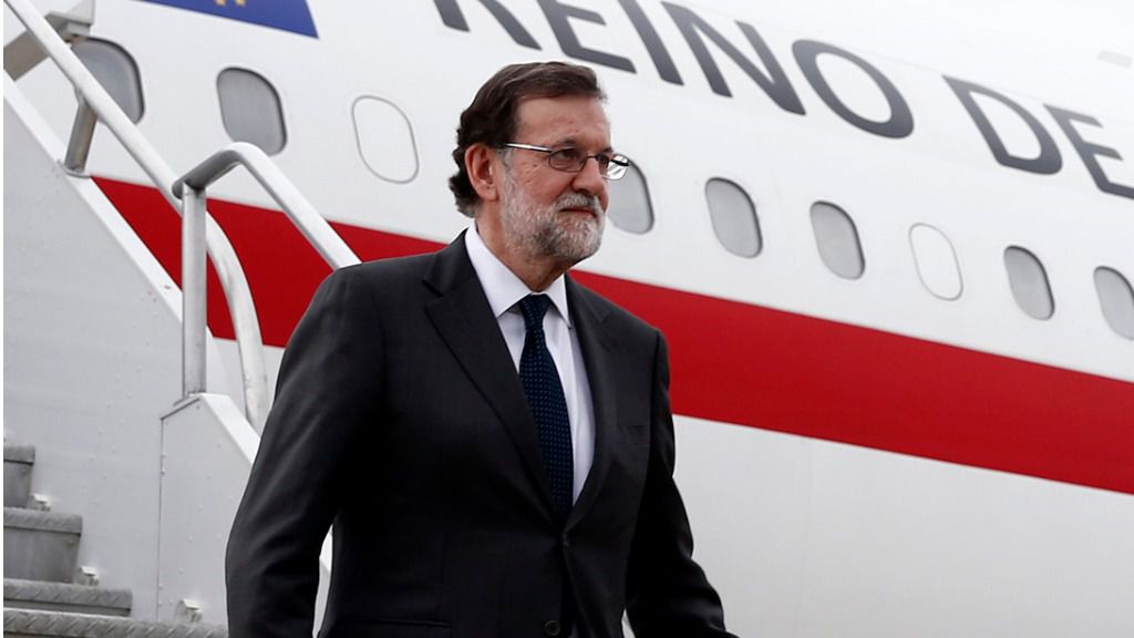 Mariano Rajoy, presidente del Gobierno, avion