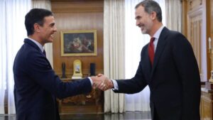 Rey Felipe VI y Pedro Sánchez