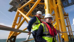 Ignacio Galán, en un parque eólico marino de Iberdrola