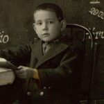 El niño Miguel en su primer Colegio de las Madres Carmelitas de Campo Grande (Valladolid)