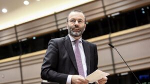 El presidente del Grupo Parlamentario Popular en el Parlamento Europeo, Manfred Weber