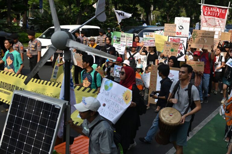 Protestas contra el cambio climático en Indonesia