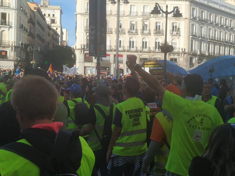 Las marchas de los pensionistas ‘desembarcan’ en Madrid