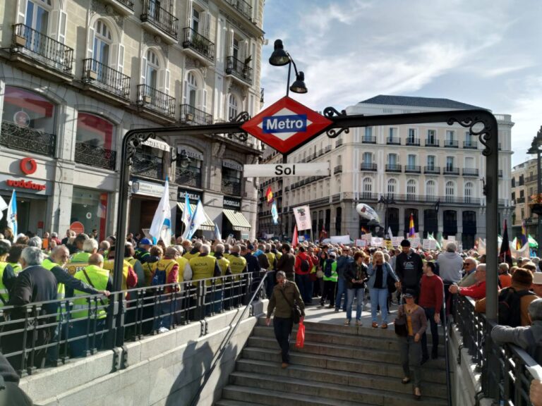 Las marchas de los pensionistas ‘desembarcan’ en Madrid