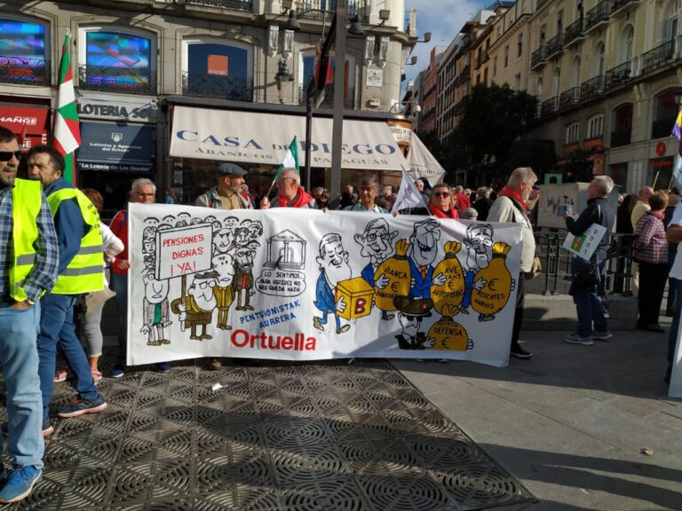 Las marchas de los pensionistas ‘desembarcan’ en Madrid