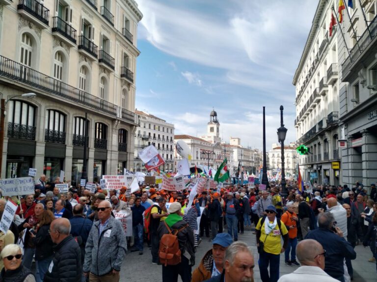 Las marchas de los pensionistas ‘desembarcan’ en Madrid