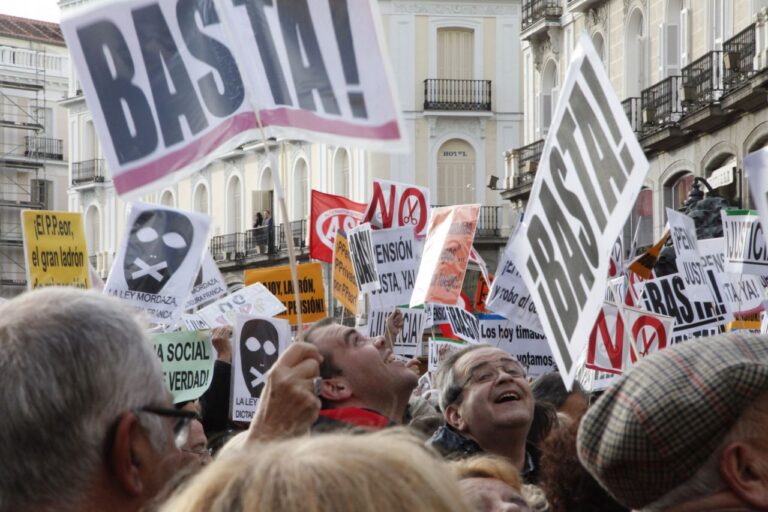 Manifestación Ley Mordaza y Pensiones