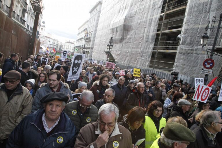 Manifestación Ley Mordaza y Pensiones