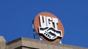 Sede de UGT, logo de UGT, Unión General de Trabajadores