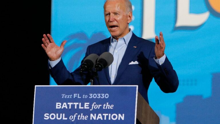 El candidato demócrata, Joe Biden