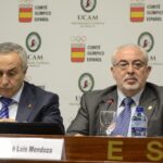 Alejandro Blanco, presidente del COE, y José Luis Mendoza, presidente de la UCAM