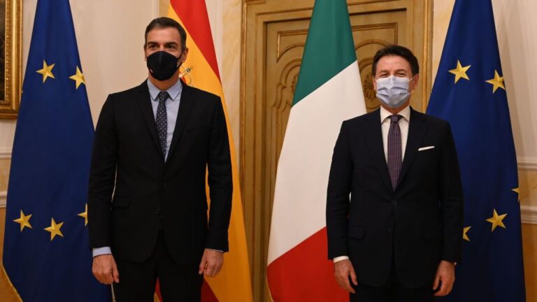 Pedro Sánchez y Giuseppe Conte