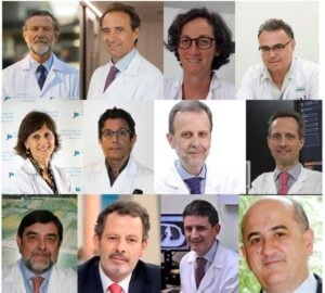 Doce de los mejores médicos según 'Best Doctors Spain', de izquierda a derecha: Dr. Charte; Dr. Arroyo, Dra. Martín, Dr. Vieta, Dra. Llamas, Dr. Álvarez-Linera, Dr. Gamboa, Dr. García-Foncillas, Dr. Argente, Dr. Cabrera, Dr. Echave-Sustaeta y Dr